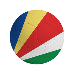 Soccer ball with flag of Seychelles