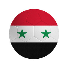 Soccer ball with flag of Syrian Arab Republic
