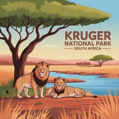 Lion Pride at Kruger National Park South Africa