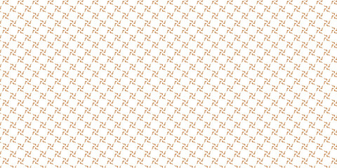 Golden vector seamless pattern with small diamond shapes floral silhouettes. Simple texture.