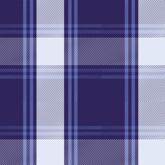 Classic blue plaid pattern. Timeless textile design for background