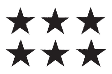 Fototapeta premium Grunge star set.