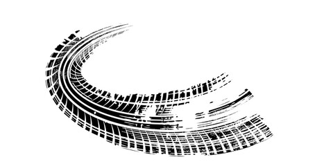 Abstract black and white background with tire tracks.. vector illustration eps 10