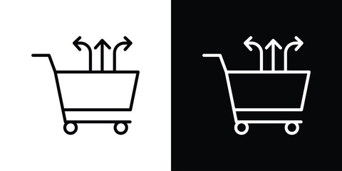 Cross sell icon isolated silhouette on white background. Vector illustration.