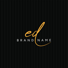 Initial ED Vector Logo - Elegant Monogram Template for letter E and D for your Business