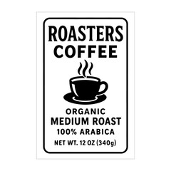 Coffee Label Design Black And White