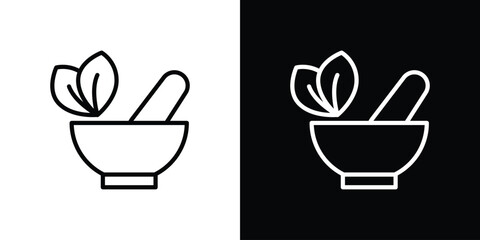 Herbal medicine icon isolated silhouette on white background. Vector illustration.