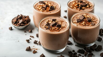 Protein shakes on a white background, ideal for fitness, nutrition, and wellness content.