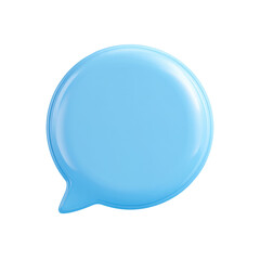Blue Speech Bubble Icon for Communication and Messaging Representation in Digital Design and Media Applications Transparent background or PNG