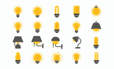 Flat Light Blub Graphic Pack