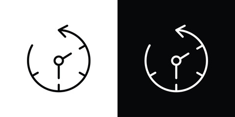 Past icon isolated silhouette on white background. Vector illustration.