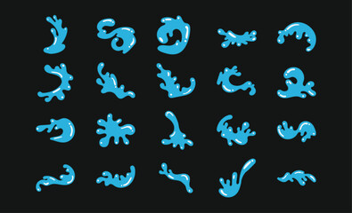 Water Splash Drop Graphic Pack