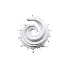 Dynamic White Paint Splash Creating Whirl Effect on Transparent Background for Artistic Visuals and Designs Transparent background or PNG