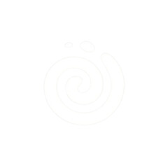 Elegant minimalistic swirl logo design representing creativity and innovation in a modern and sleek style for branding purposes Transparent background or PNG