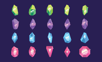 Stylized Crystal Shape Graphic Pack