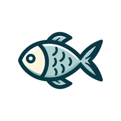 Colorful cartoon fish swimming in a clear blue ocean, surrounded by vibrant coral reefs