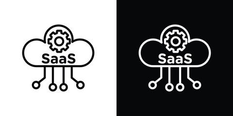 SaaS icon vector, Symbol, logo illustrations