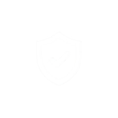 Minimalist Shield Icon with Check Mark for Security and Protection Themes in Digital Design and Illustrations Transparent background or PNG