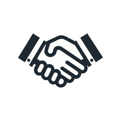 Two hands engaged in a handshake symbolizing partnership and agreement in a neutral background
