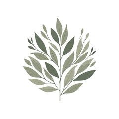 A serene arrangement of green leaves showcasing nature's beauty in a minimalist style