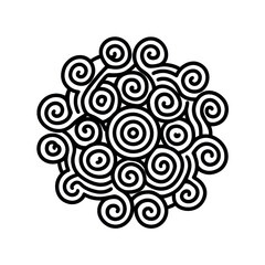 Intricate Swirling Patterns in a Circular Design for Abstract Background and Artistic Inspiration Transparent background or PNG