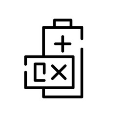 Obraz premium Non Rechargeable battery icon