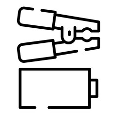 Battery and clamp unit icon