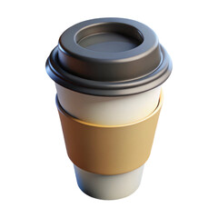 Stock photo of coffee cup mockup for branding design and hot drink advertisement with black background