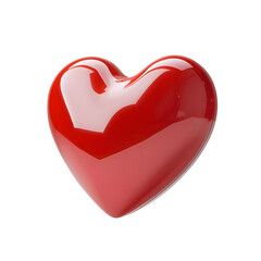Glossy Plastic Style Red Heart PNG