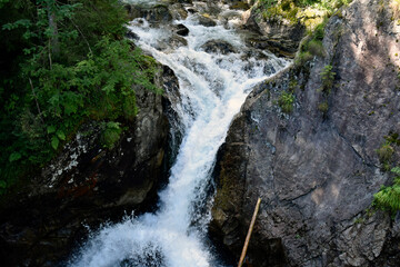 waterfall in the mountains 