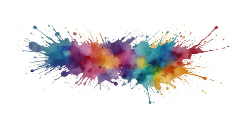 Fototapeta premium Colorful smoke rainbow painted holi fog festival background. Colorful rainbow paint color smoke cloud explosion isolated on transparent background. 