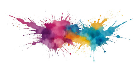 Colorful smoke rainbow painted holi fog festival background. Colorful rainbow paint color smoke cloud explosion isolated on transparent background.	