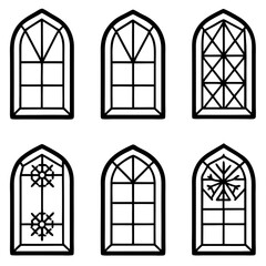 Frozen Window Frame Minimalist Line Art Set