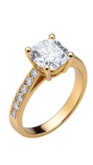 golden ring with diamonds