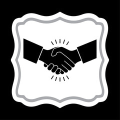 Business handshake vector illustration representing partnership and agreement