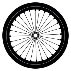 Bicycle vector wheel simple silhouette