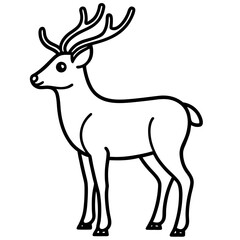 Fototapeta premium Reindeer icon perfect for holiday designs, decor, cards, and digital projects.