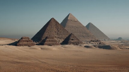 The pyramids at Giza in Egypt, no logos, no brands