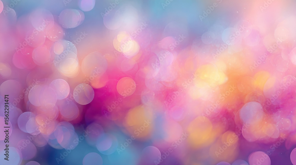 Poster blurred bokeh-style color background in soft pastel tones