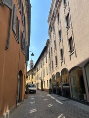 houses in italy against blue sky