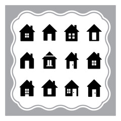 Fototapeta premium house icon set