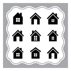 house icon set