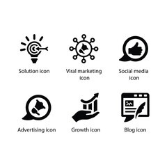 Solution, Viral marketing, Social media, Advertising, Growth, Blog icon