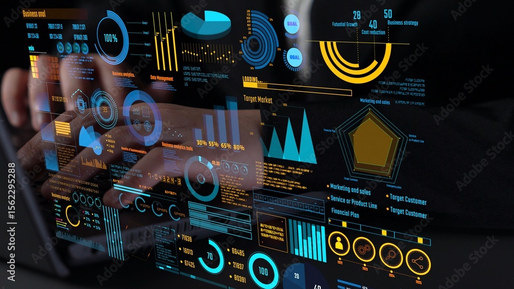 Poster data analytics and big data strategy for real-time analytics, predictive data modeling, business int