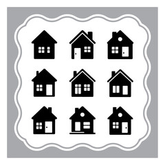 house icon set