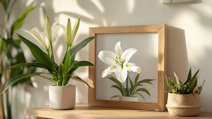 plant in a vase on the floor