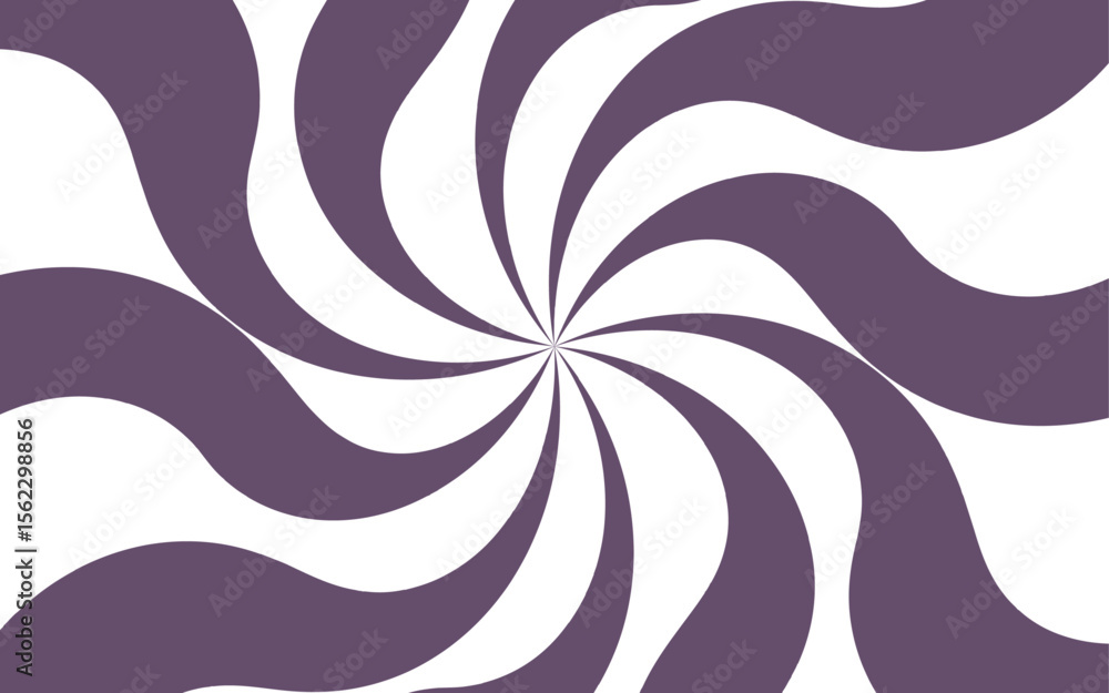 Poster Dynamic abstract spiral design with a central focal point with wavy stripes. Hypnotic swirl radiates symmetrically sense of motion and energy. Graphic, and retro-inspired illusion of spinning or depth