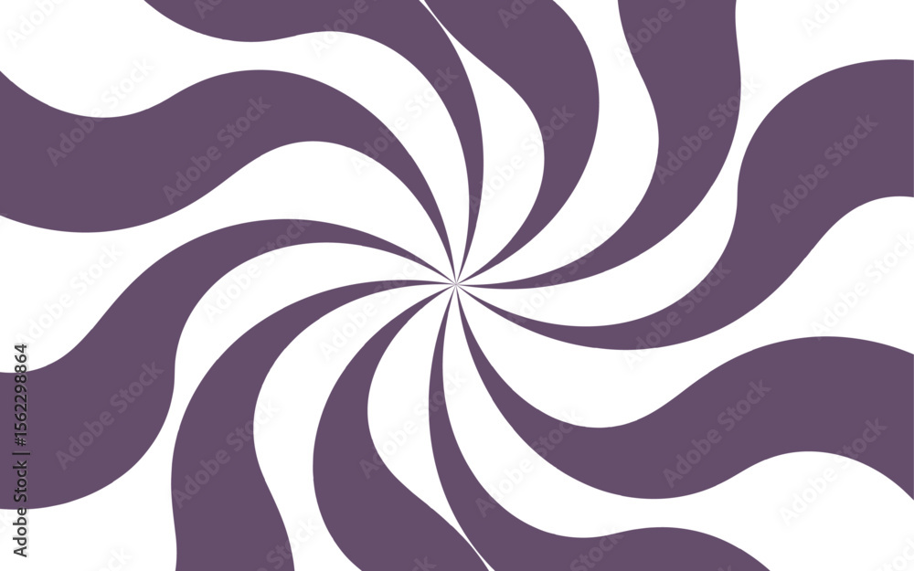 Poster Dynamic abstract spiral design with a central focal point with wavy stripes. Hypnotic swirl radiates symmetrically sense of motion and energy. Graphic, and retro-inspired illusion of spinning or depth