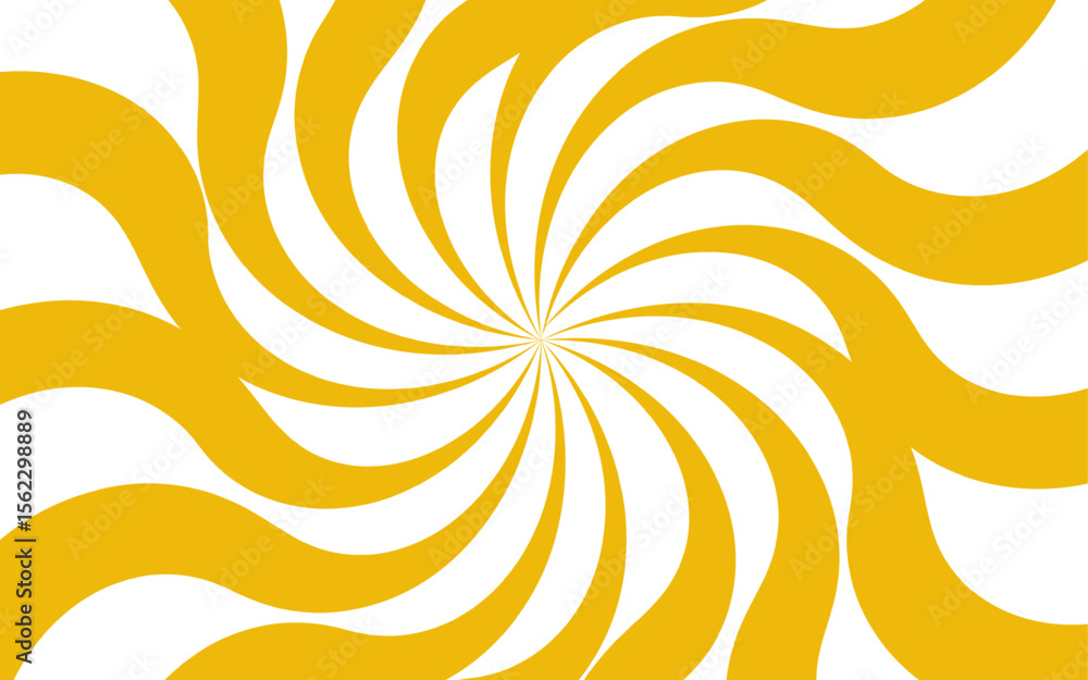 Poster dynamic abstract spiral design with a central focal point with wavy stripes. hypnotic swirl radiates