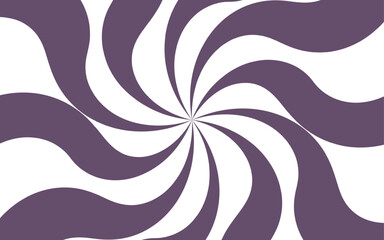 Dynamic abstract spiral design with a central focal point with wavy stripes. Hypnotic swirl radiates symmetrically sense of motion and energy. Graphic, and retro-inspired illusion of spinning or depth